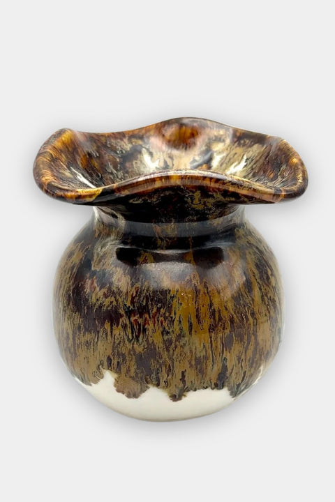 brown stone vase