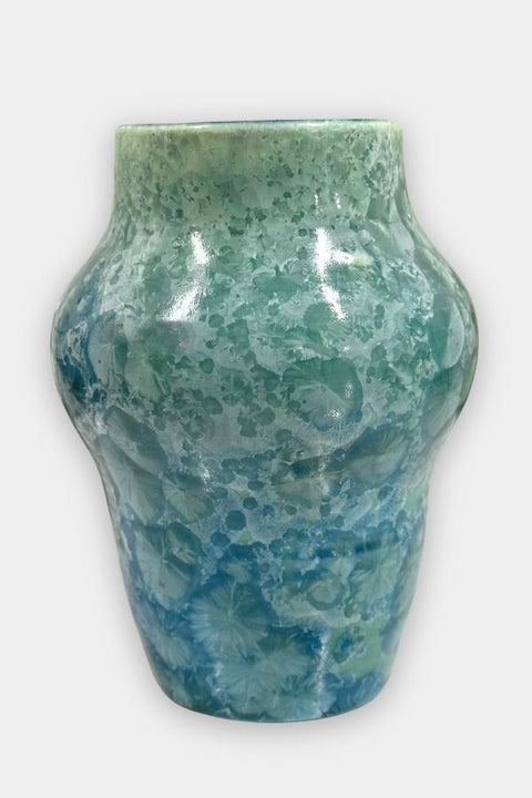 aqua crystalline porcelain vase