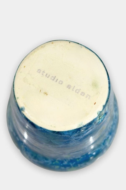 aqua crystalline porcelain vase